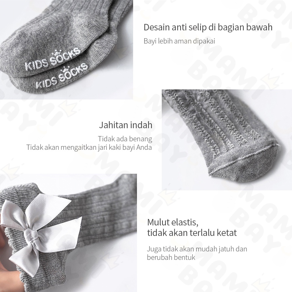 OKEYI Kaos kaki bayi perempuan anti slip/kaus kaki anak panjang 1-3tahun