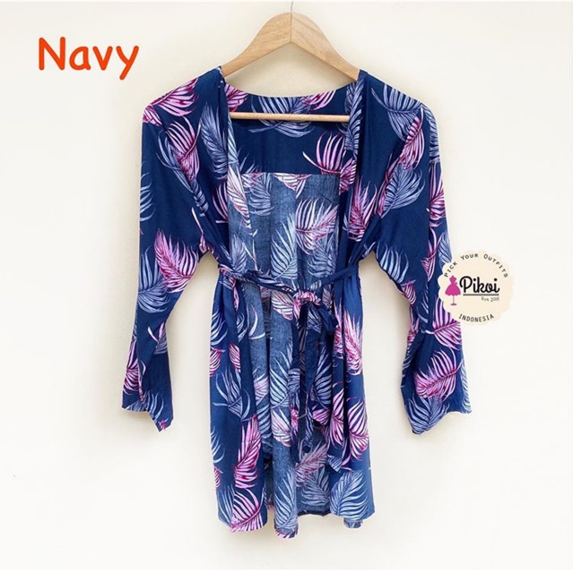 Cardigan satin wanita murah / outer kimono wanita / cardigan panjang bunga / cardigan pantai / 2172