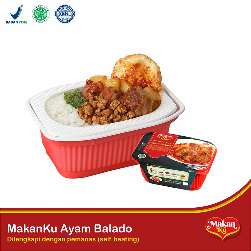 

MakanKu - Ayam Balado | Makanan Siap Saji Dengan Pemanas (MRE/Meal Ready To Eat)