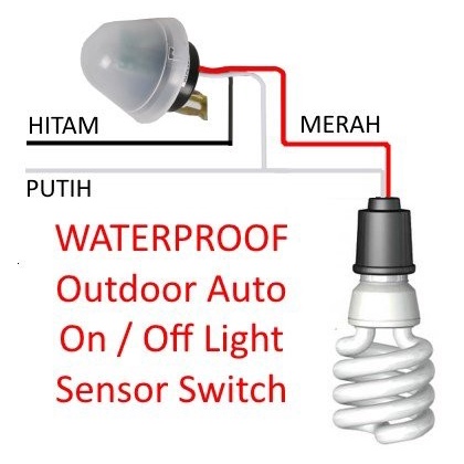 Photocell Waterproof AS-20 AC-220V/saklar sensor otomatis