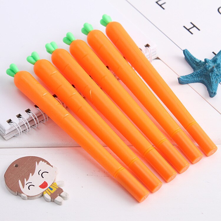 Lovely Carrot Writing Office Pen,Cartoon Carrot Style Gel Pen Magic Markers Gel Pens