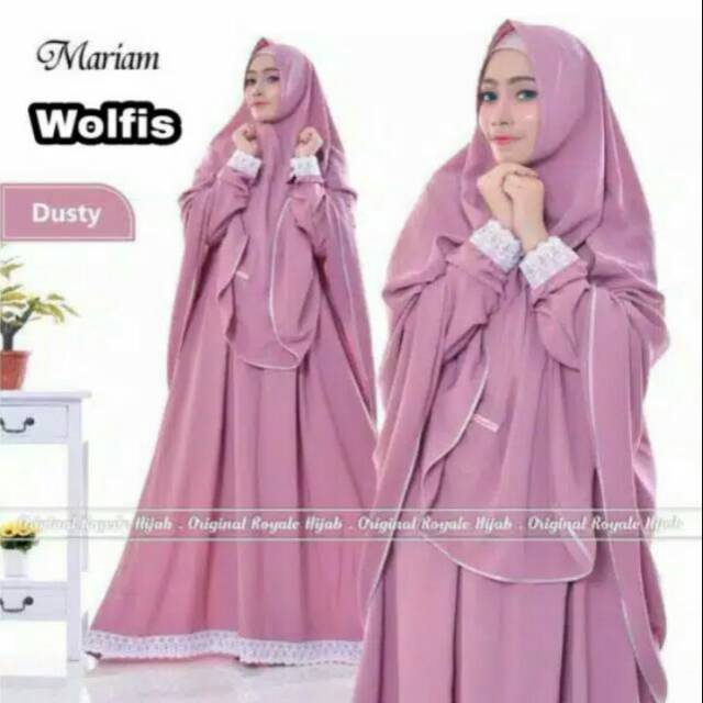Wolfis MARIAM SYARI -GAMIS SET JILBAB GAMIS JUMBO BIG SIZE