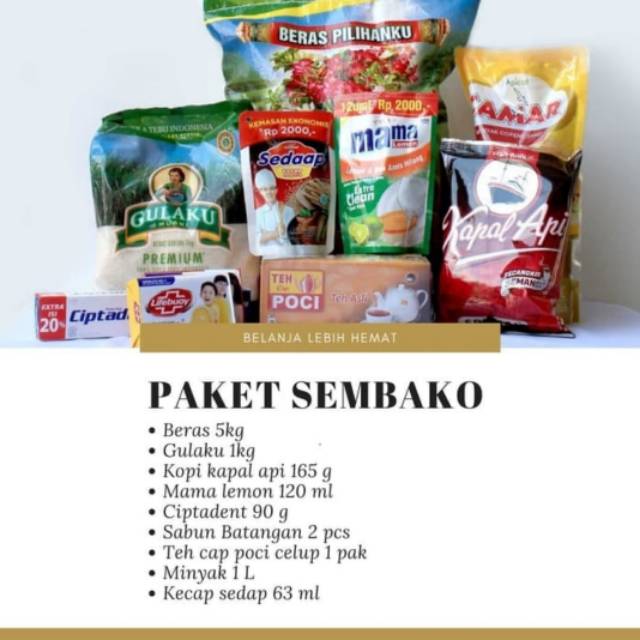 

PAKET SEMBAKO MURAH DAN HEMAT