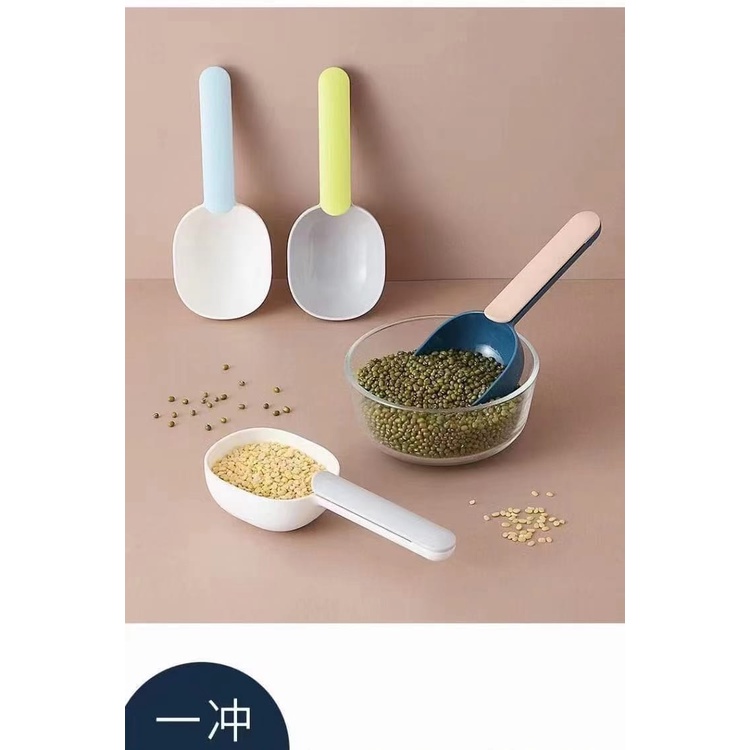 hokkiterus21 SENDOK TAKAR JEPIT 2in1 jepitan takaran kopi beras tepung makanan