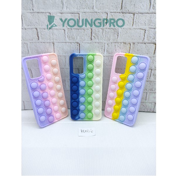 CASE POP IT INFINIX HOT 10S - CASE SILICONE PENGHILANG STRESS PUSH IT BUBBLE CASE RAINBOW UNTUK ANAK WANITA