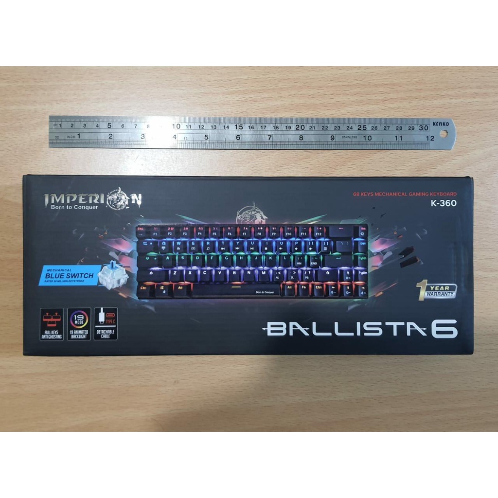 imperion Ballista 6 k-360 MINI MECHANICAL KEYBOARD blue switch