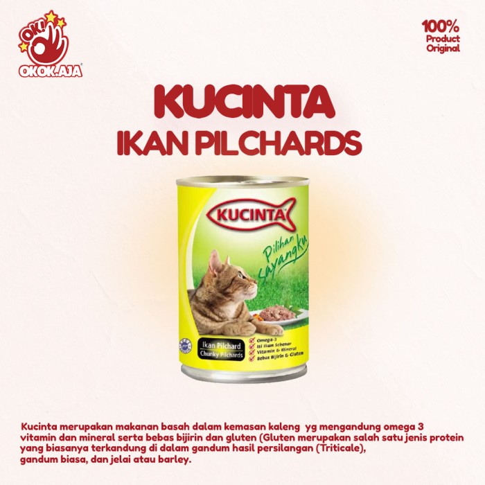 Makanan Kucing Basah Kucinta 400gr kaleng - Catfood basah murah