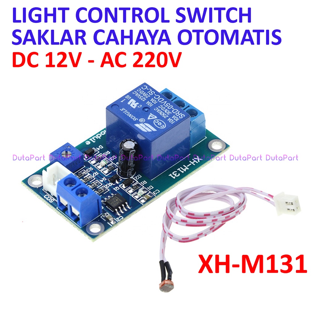 XH-M131 Sensor Saklar Cahaya Otomatis LDR DC 12V Output Relay AC 220V