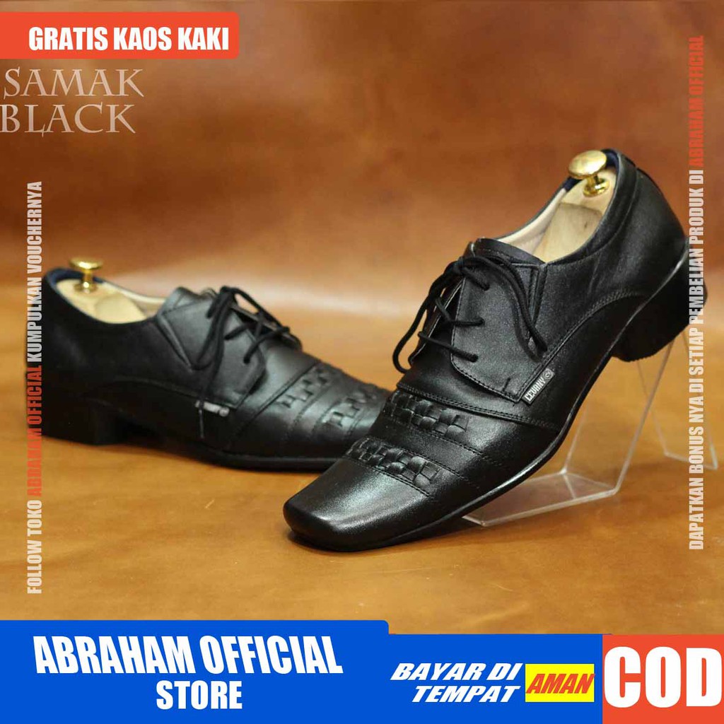 SMX Sepatu Formal Pria Sepatu Pantofel Pria Kulit Asli Sepatu Pria Casual Sepatu Kasual Cowok / Cowo Oxford Kerja Kantor Kuliah Kondangan Gaya Keren Kekinian Original Murah Terlaris