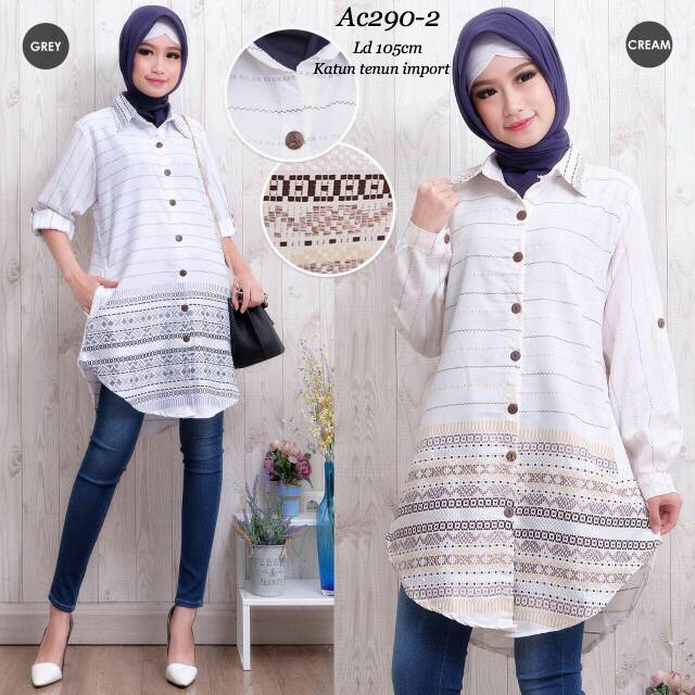 Tunik tenun songket import