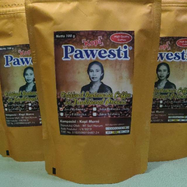 

Kopi Robusta PAWESTI homemade 100 gram