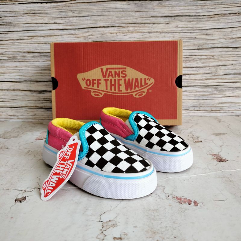 SEPATU ANAK VANS CATUR SLIP ON PREMIUM QUALITY VANS ANAK SLIP ON RAINBOW