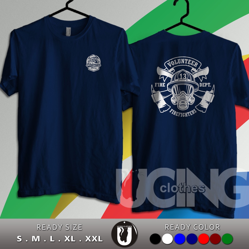 Kaos Baju Pemadam Kebakaran Fire Fighter Kaos Distro