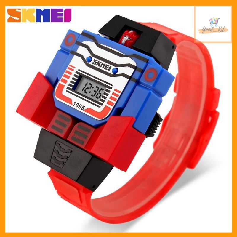 Jam Tangan Anak Model Robot Transformers Merk SKMEI