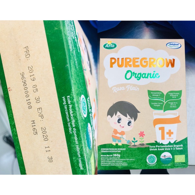 SUSU PUREGROW ORGANIC 1+ RASA PLAIN