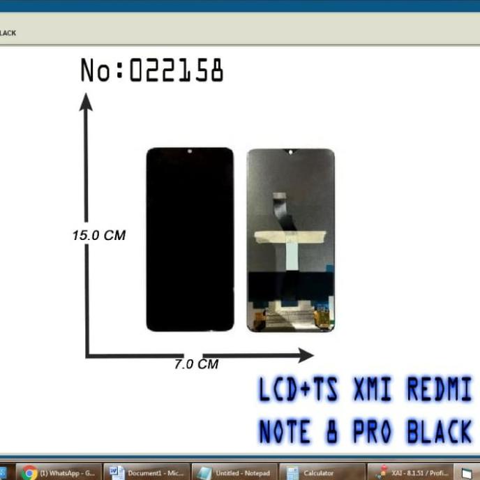 JUAL LCD REDMI NOTE 8 PRO