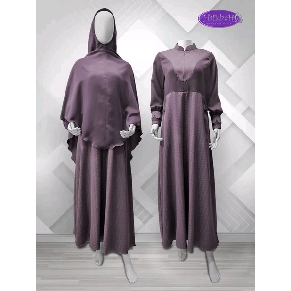 Gamis Syar'i Set Rumah Hafidzah RH Verque Jaguard Vescase Original