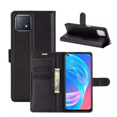 Oppo Reno 4f Cover Wallet Leater Case