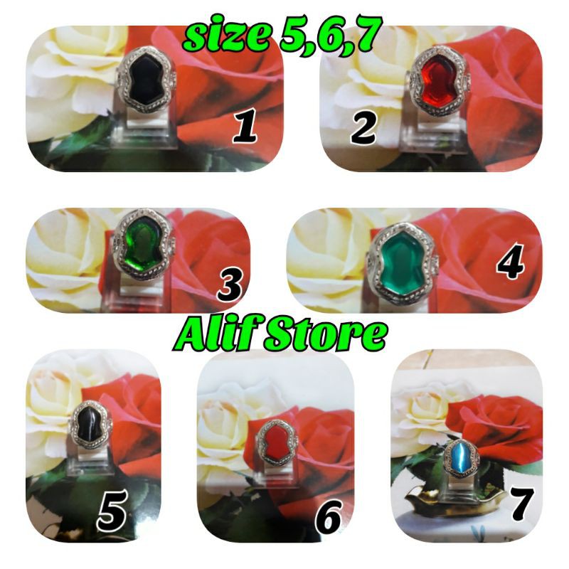 CINCIN TEROMPAH,Terompah nabi.alpakaBATU OPSIDIAN (BUKAN RESIN/PLASTIK)