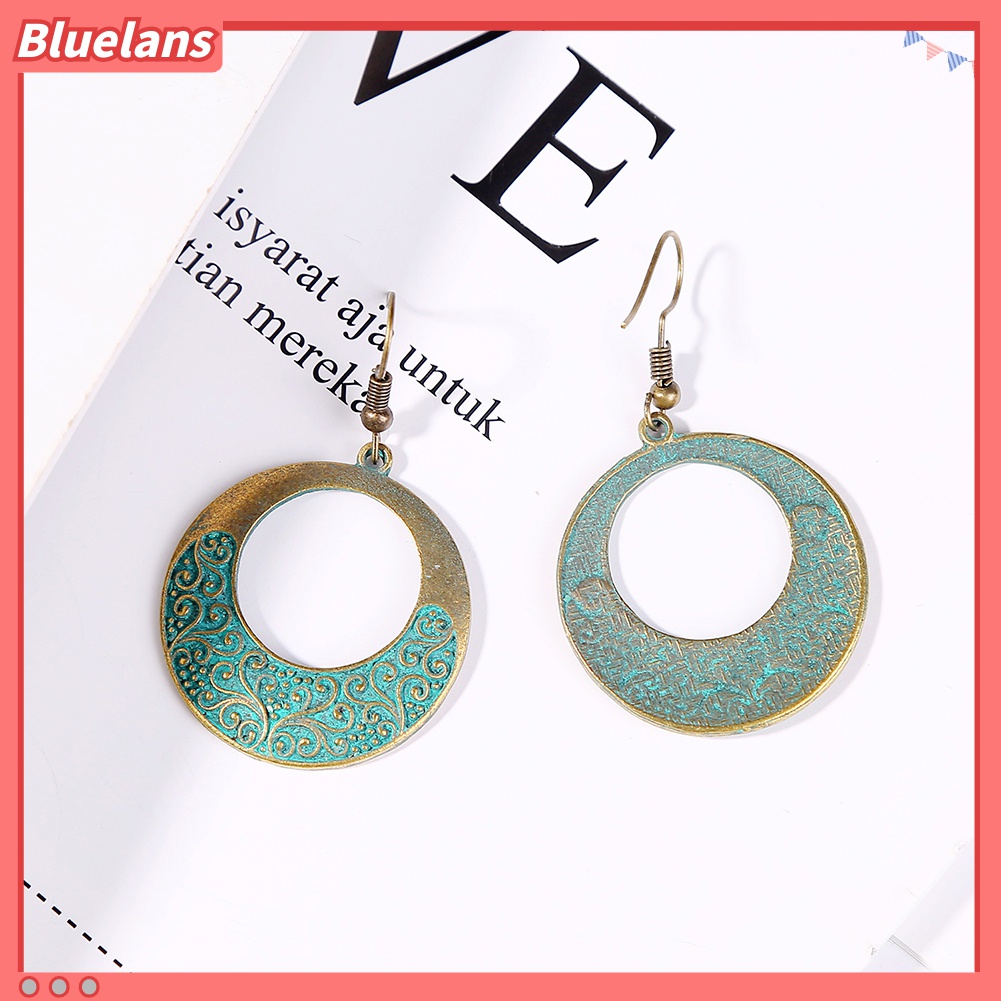 Anting Kait Gantung Wanita Desain Geometri Gaya Retro / Bohemian / Etnik Untuk Hadiah