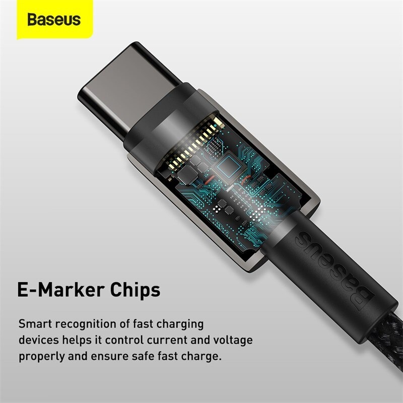 Baseus Kabel Data Type C to Type C 100W Tungsten Gold Fast Charging PD Quick Charge 4.0 1 Meter