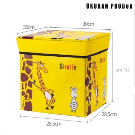 HomiHomi SB004 - Animal Storage box  Storage Stool  Tempat Mainan Ukuran 30cm