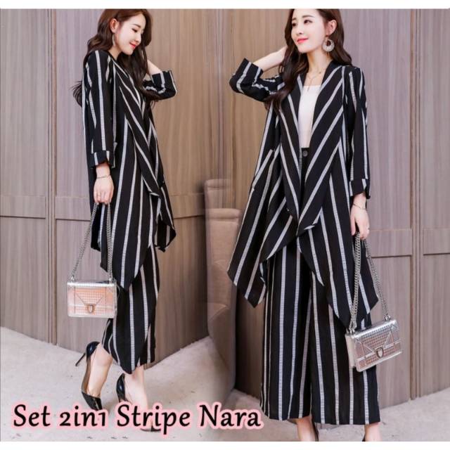 SET 2IN1 STRIPE SALUR NARA LD 92CM PJG 87CM