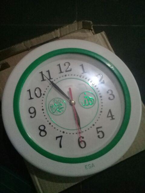 Jam Dinding Esa 714 Detak Kaligrafi Detak Movement Diameter 22cm Best Seller