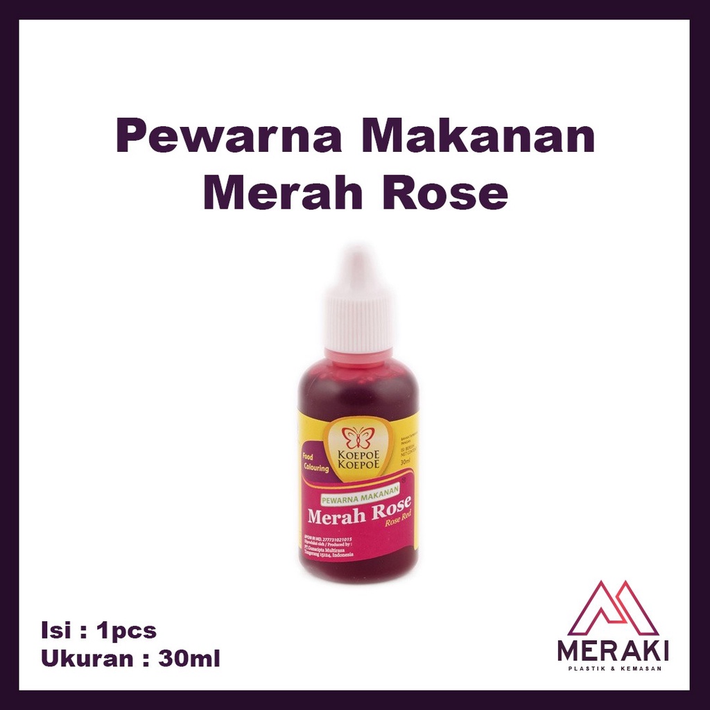 

Pewarna Makanan Koepoe Kupu kupu Merah Rose