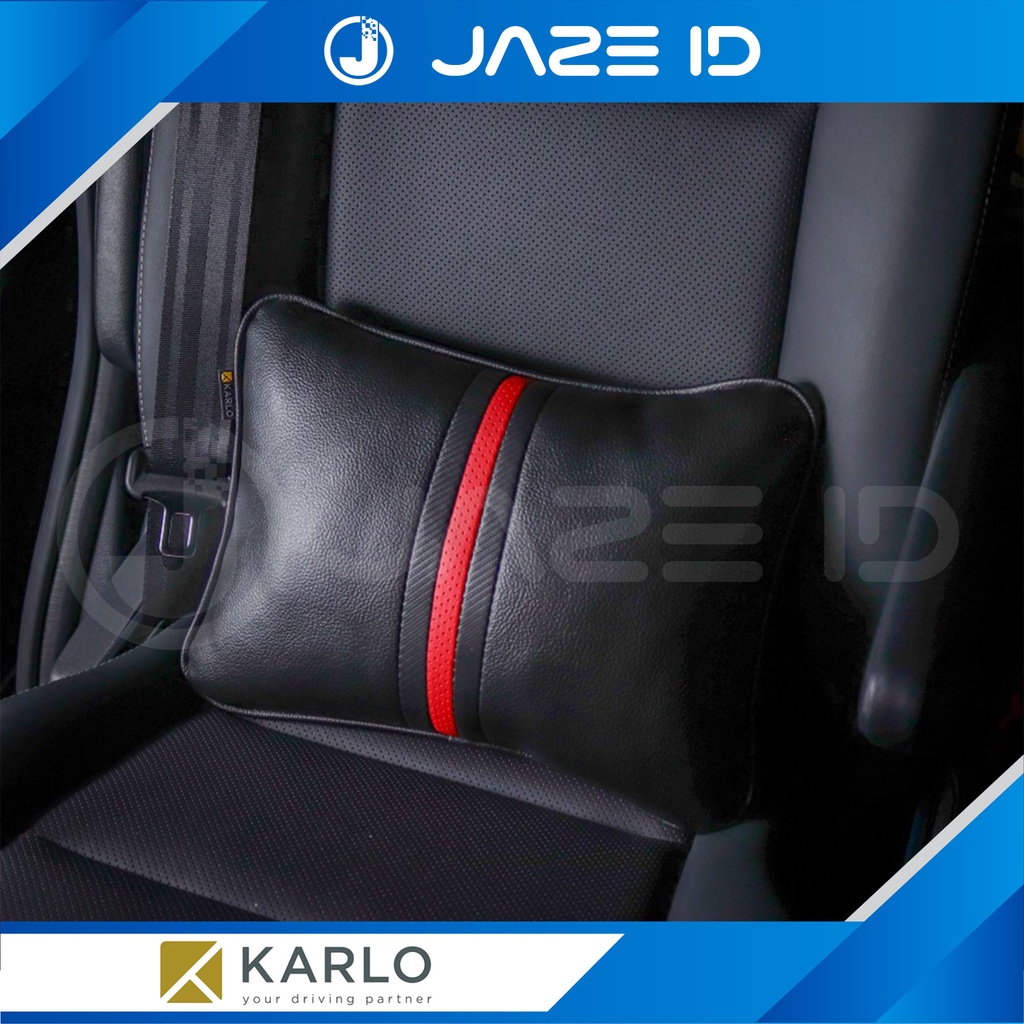 Karlo Bantal Pinggang Duduk Pemium Mobil Racing Red Merah Hitam