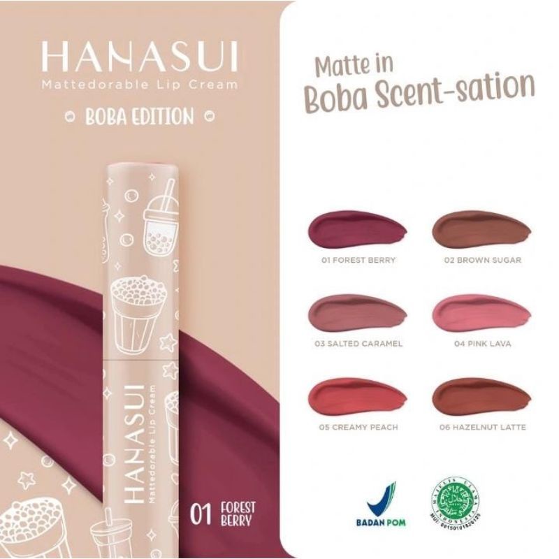 LIP CREAM HANASUI BOBA EDITION BPOM