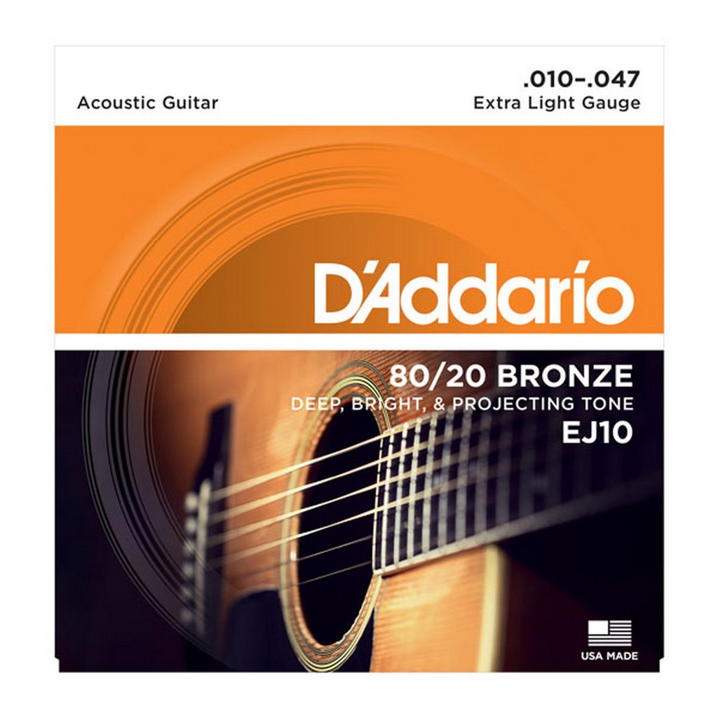 D'addario Akustik String 80/20 Bronze Senar Gitar Original EJ10 EJ11 EJ13