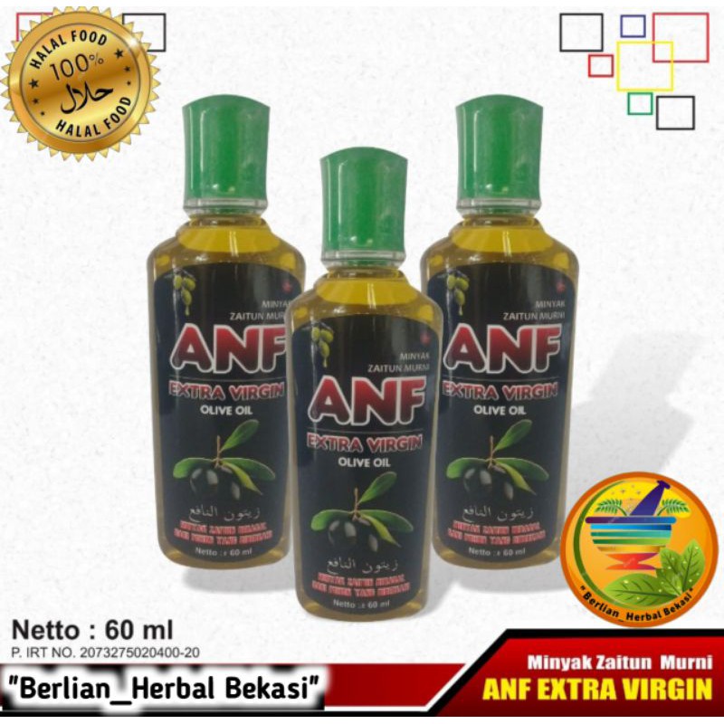 Jual (60 Ml) Minyak Zaitun Murni ANF Extra Virgin Olive Oil | Shopee ...