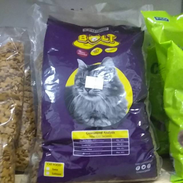 Bolt repack 1kg bolt makanan kucing bolt murah bolt ikan