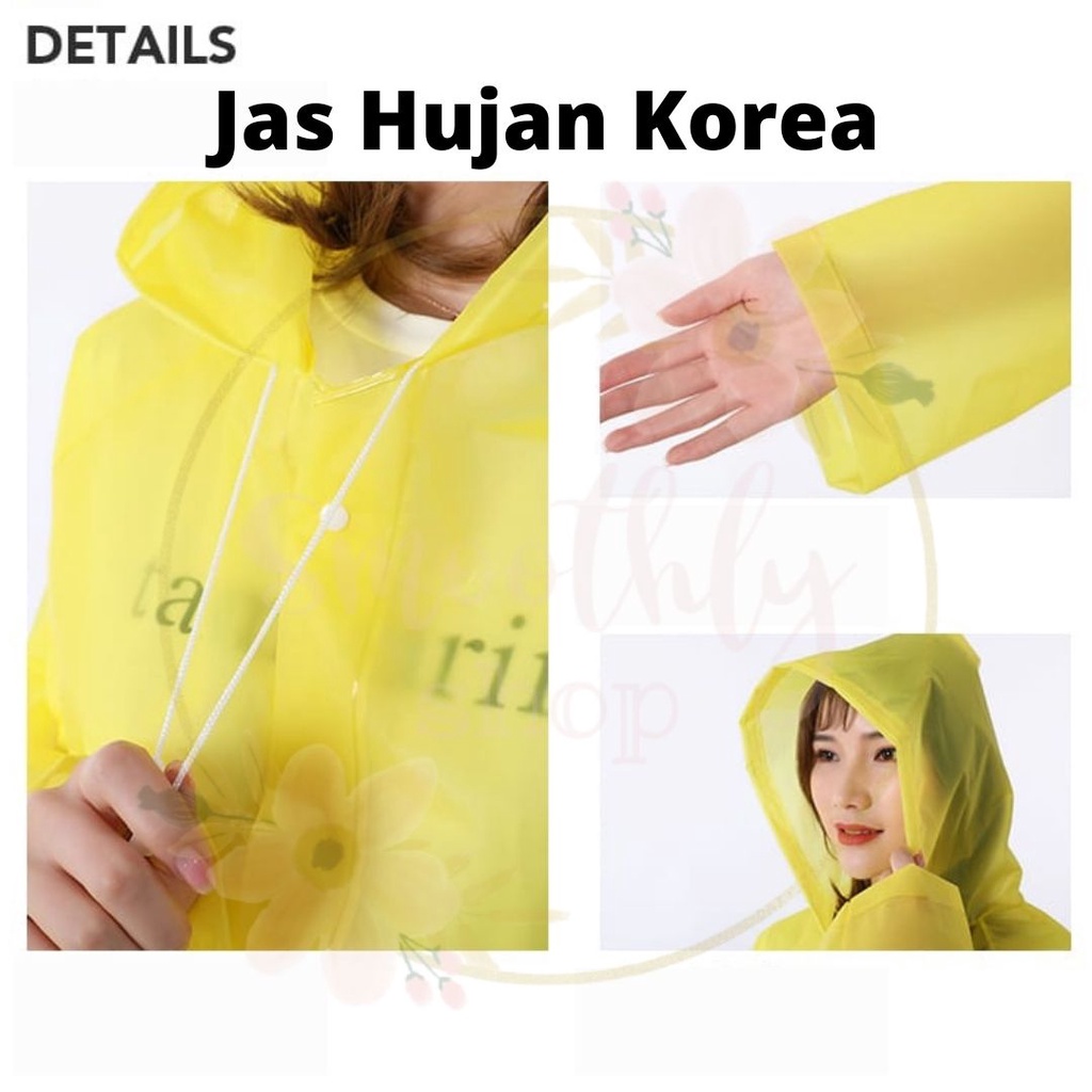 Jas Hujan Korea / Jas Hujan Fashionable Import / Jas Hujan Termurah &amp; Berkualitas - JU7