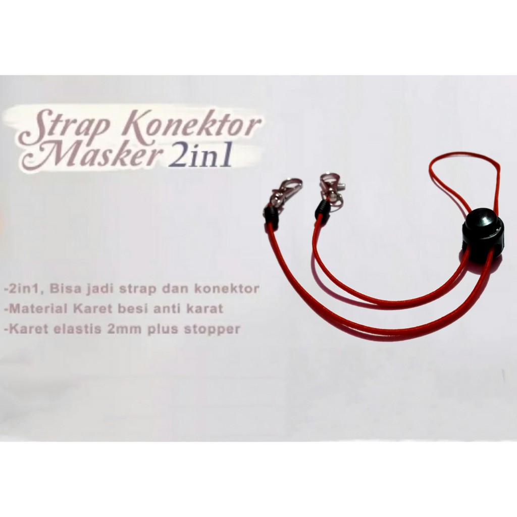 Konektor Masker 2in1 - konektor masker cantik mewah - konektor masker hijab - konektor masker kalung