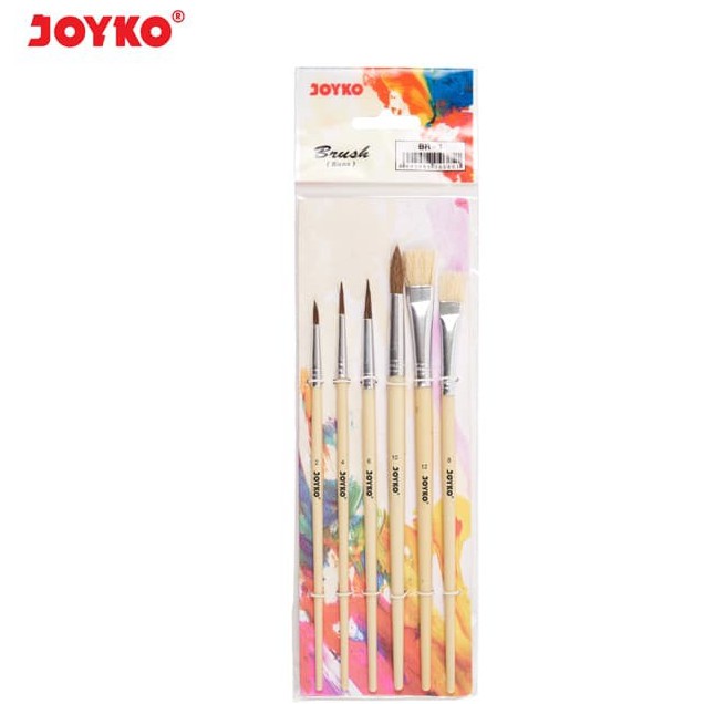 

Kuas Lukis Joyko BR-1 Brush set 6 pcs / Painting Brush set