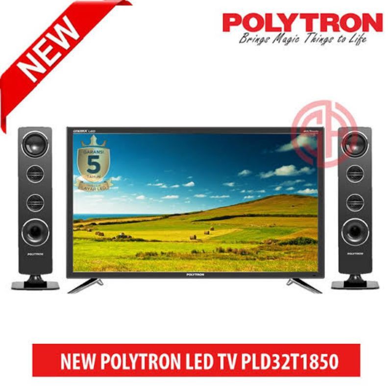 TV POLYTRON LED 32INCH PLD 32T1850 + SPEAKER TOWRE