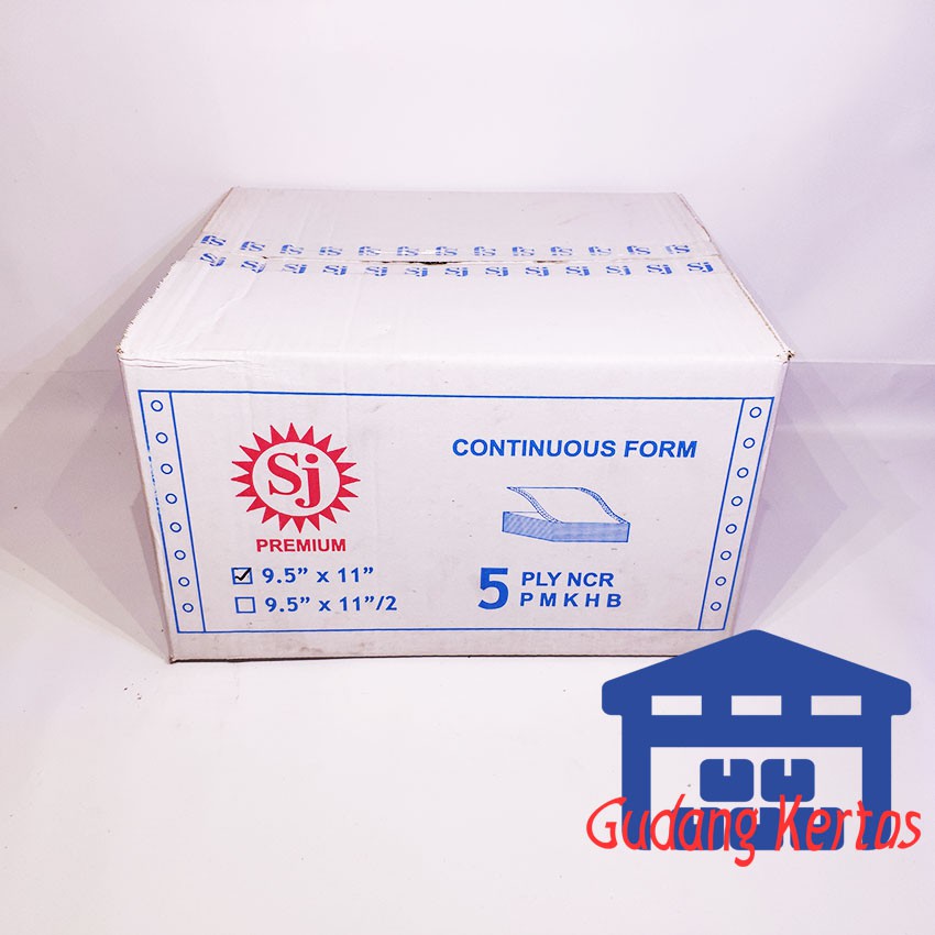 

SJ Premium Kertas Continuous Form 9.5" x 11" 5 Ply NCR