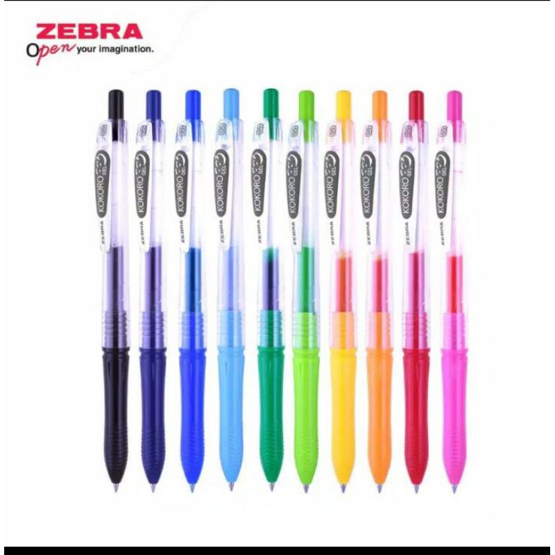 

Zebra Gel pen Komoro Colour - 0,5 mm (10 color/warna)