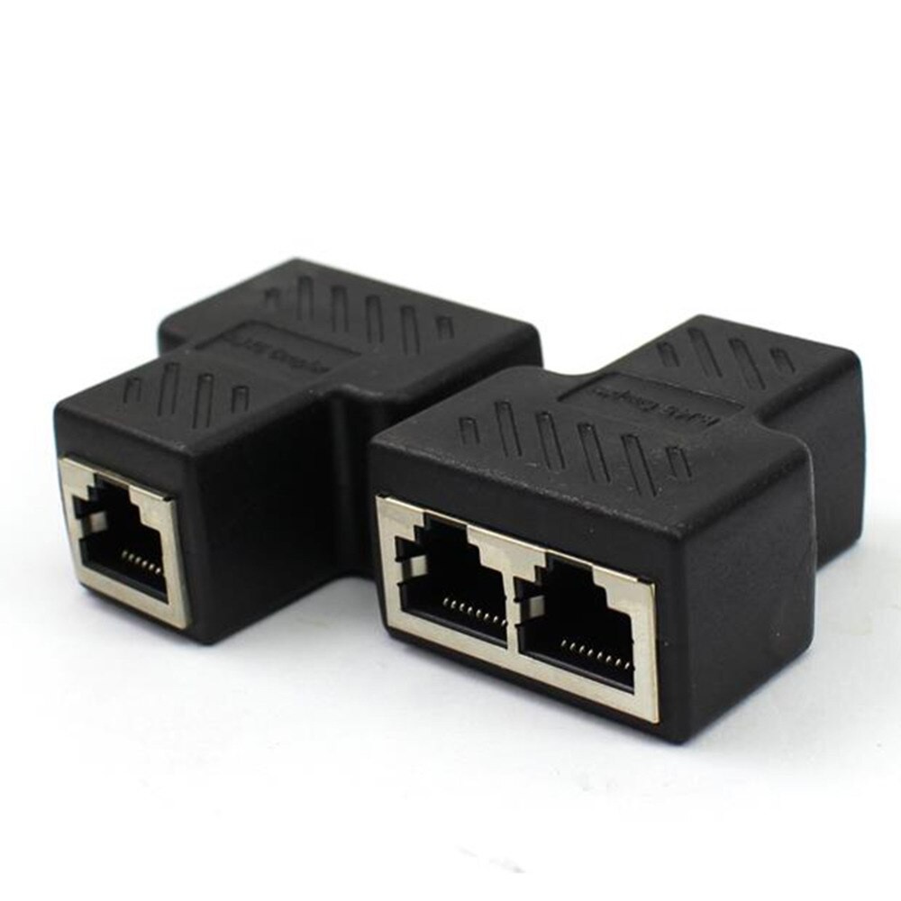 Barrel RJ45 Double 1-2 female coupler - Connector Barel LAN Rj-45 Cabang