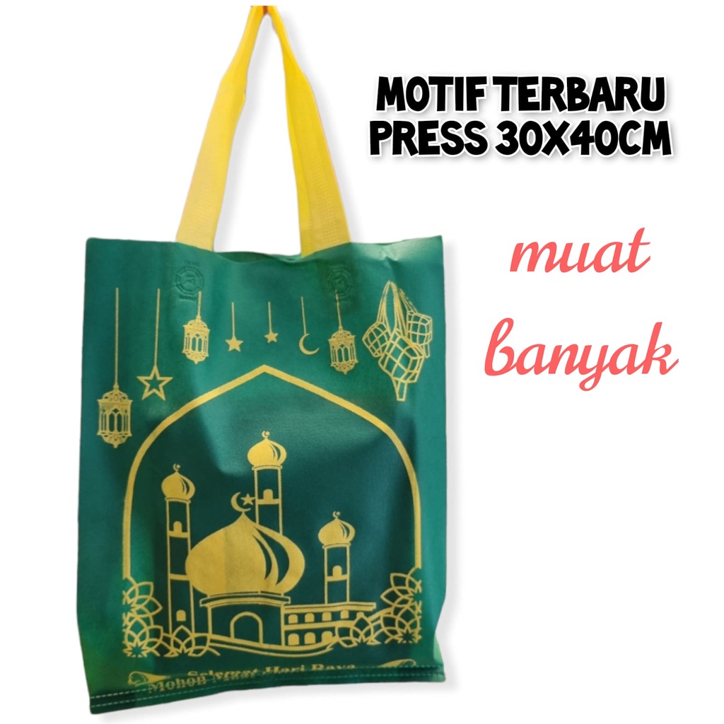 TAS SOUVENIR PARCEL LEBARAN Press 30x40cm / TAS SPONDBON LEBARAN / GOODIE BAG IDUL FITRI Murah