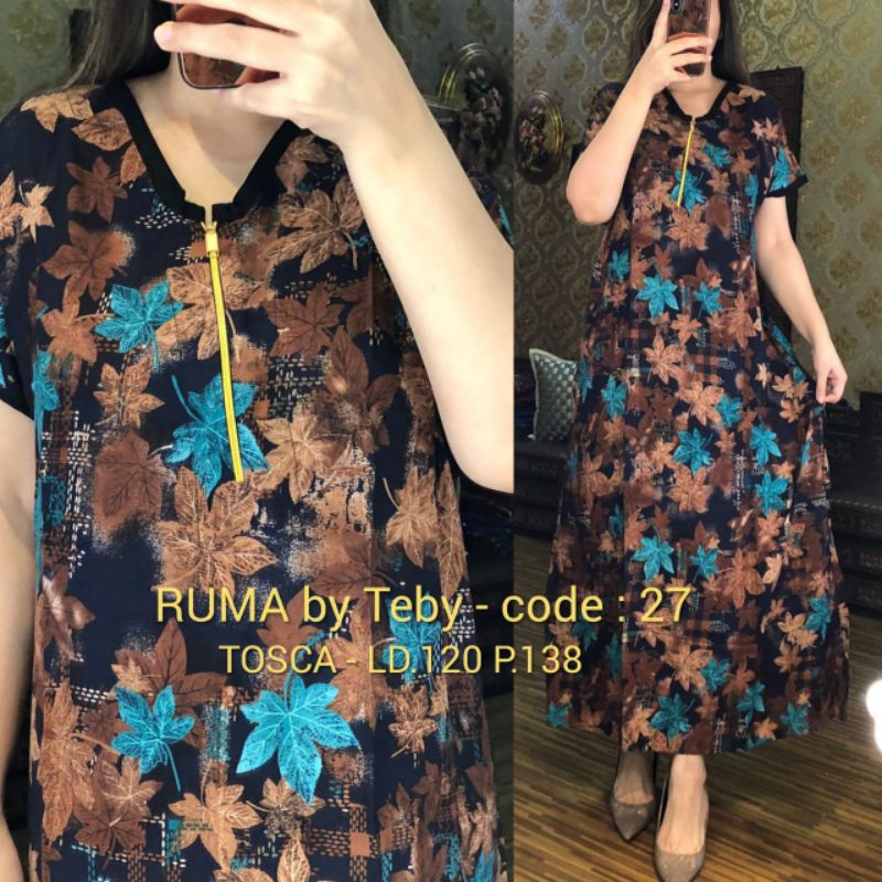 Daster Arab TEBY RUMA Series Dress Rayon Super Originanal Best Seller-3