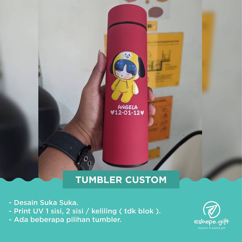 Tumbler Custom Termos Custom Botol Minum panas foto suka suka