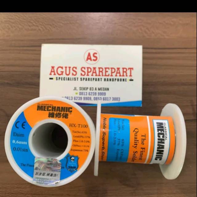 TIMAH GULUNG MECHANIC 0.6 MM 150 GR GULUNGAN BESAR