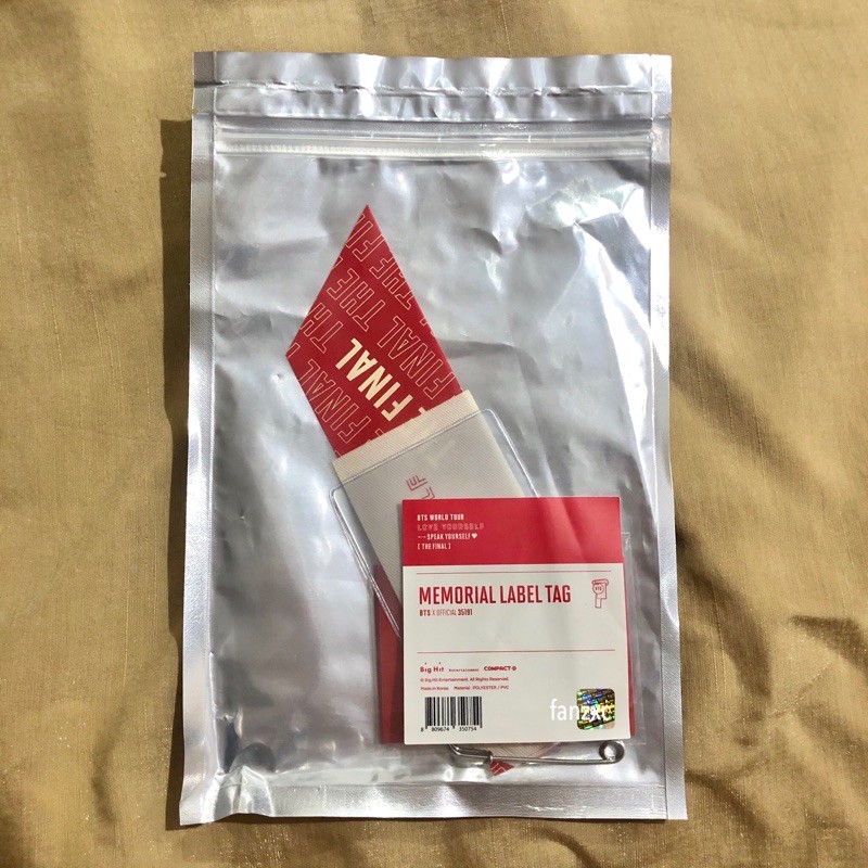 BTS Speak Yourself Final Memorial Label Tag