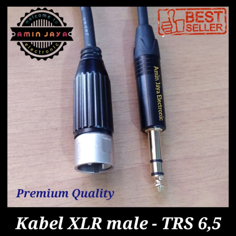 Kabel XLR male to akai TRS 6,5 kabel jack berkualitas