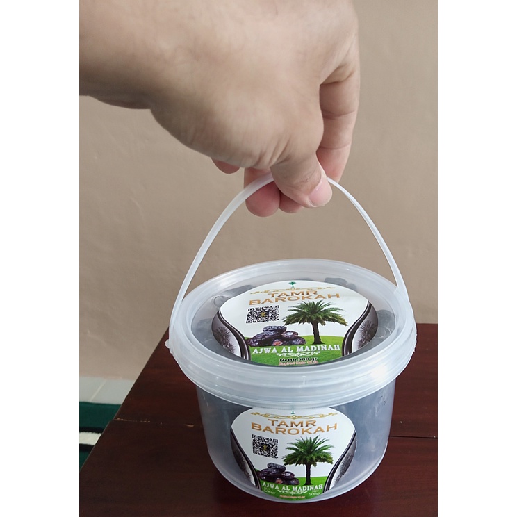 

kurma ajwa madinah premium kemasan ember 500gr tamr barokah kurma ajwa