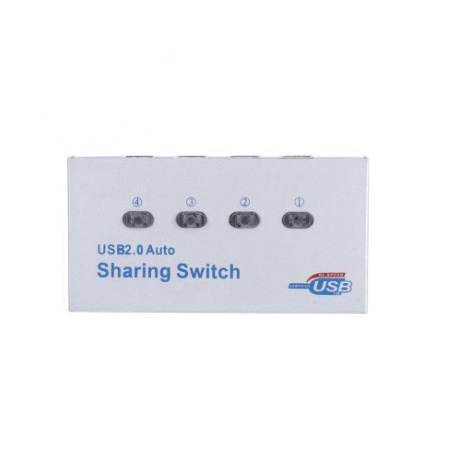 Usb 2.0 auto sharing switch printer NB 480Mbps 4 port metal for pc aio cpu laptop mac 4UA - Usb2.0 switch otomatis automatic