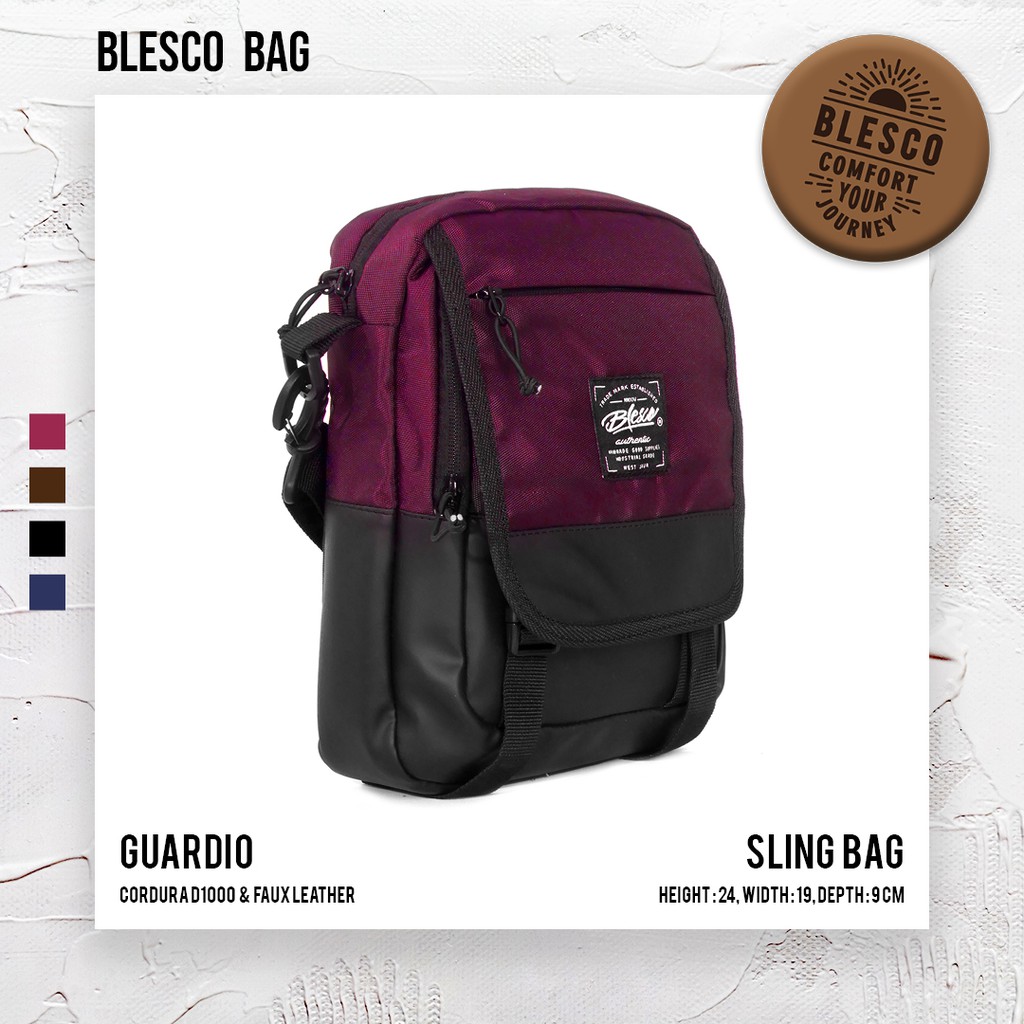 Tas Selempang Wanita Premium - Blesco Guardio Marun